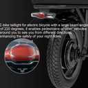 Ebike Tail Light with M7 6 Pin Female Waterproof Connector Rack Mount Super Bright LED Warning Rear Light for Electric Bike Compatible for 36V 48V Night Riding Taillight 59 in Wire