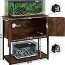 20-29 Gallon Fish Tank Stand with Cabinet 800LBS Capacity Heavy-Duty Farmhouse Brown Aquarium Stand, Sturdy, Water-Resistant, for Reptiles, Turtles, for Living Room, Entryway, Office