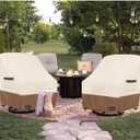 ANartcle Outdoor Swivel Lounge Chair Cover 2 Pack,Waterproof Heavy Duty Lawn Patio Chair Covers,Patio Swivel Chair Covers for Outdoor Furniture (33 W x 35 D x 38.5 H inches) Beige&Brown