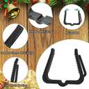 Christmas Light Hangers Clips 1 5/8 inch Fascia Board Clips Hooks Deck Light Clips Holiday Light Clip for Christmas Decoration Roof Gutter Fence in Thickness from 1" to 1 5/8" (Black, 100PCS) (Big)