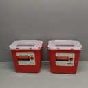 Alcedo Sharps Container for Home Use 2 Gallon (2-Pack) | Biohazard Needle and Syringe Disposal | Professional Medical Grade