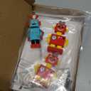 11 Pieces Robot Birthday Cake Toppers Gear Cake Cupcake Decorations Robot Themed Birthday Party Decorations Figurine for Party Favors Supplies