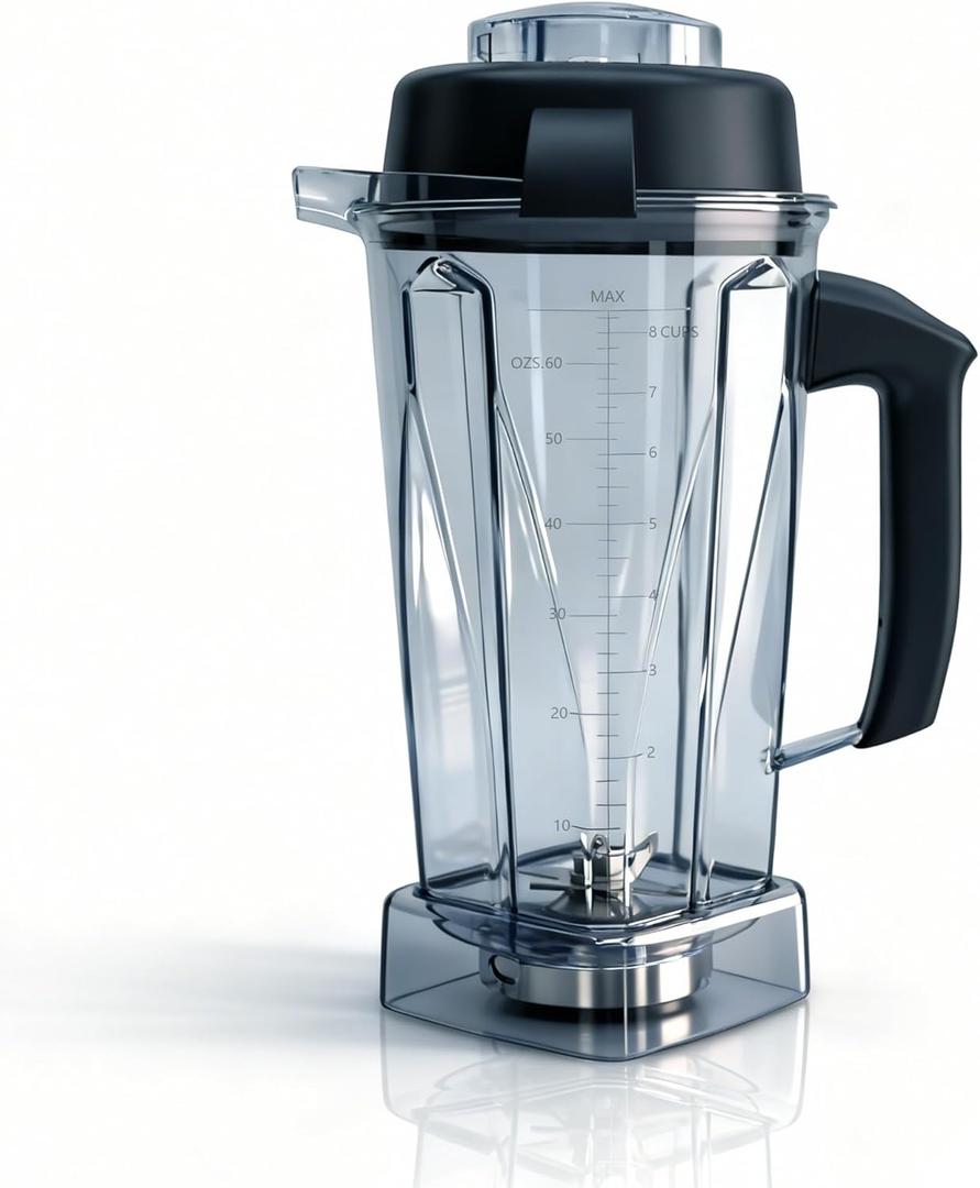 Blender Pitcher 64oz Replacement Container Compatible with Vitamix 5200, 5300, 6300, 7500, E310, VM0197, VM0101, VM0100, VM0103 Classic & Explorian Series