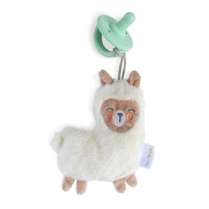 Itzy Ritzy Pacifier & Lovey Set - Includes Silicone Pacifier with Stuffed Animal Lovey - Detachable Plush Llama Binky Holder & Coordinating Mint Silicone Binky, Ideal for Ages 0 Months & Up (1 Count (Pack of 1))