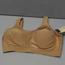 Truekind Bras for Women - Comfortable Wireless Support Bra, Seamless Full Coverage No Underwire Bra for Everyday Comfort (Medium: 30C, 32C, 34BC, 36B, Latte)