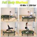 ZCMHAXJ Foldable Mini Trampoline, 40" Rebounder Trampoline for Adults & Kids, 440lbs Capacity Indoor Fitness Workout Exercise Equipment