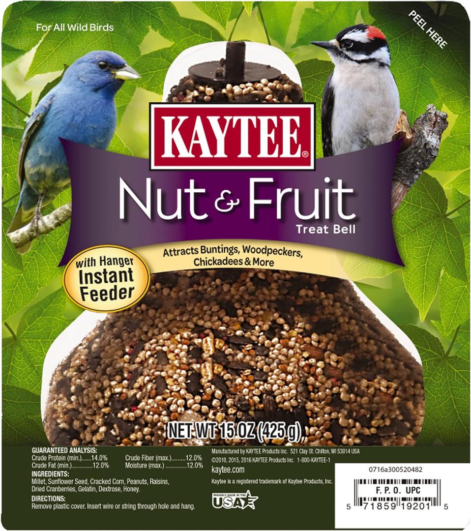  15-ounce Kaytee Nut & Fruit Treat Bell