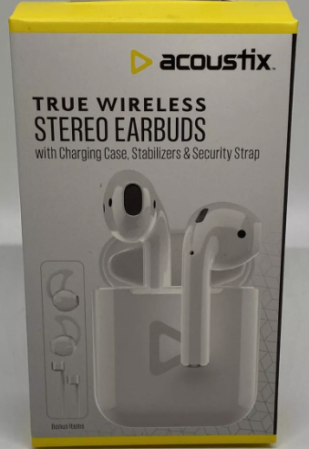 Acoustix True Wireless Audiobuds w/Charging Case - White Acoustix True Wireless Audiobuds w/Charging Case - White