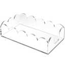 Acrylic Napkin Holder for Bathroom, Sleek Scalloped Design Guest Towel Holder, Disposable Holder Hand Towel Tray for Parties, Weddings, Party, Hotel, Restaurant and Kitchen 5 x 9 Inch 1 pcs