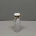 White Ceramic Vase-Flower Vase Dried Flower Vase for Modern Home Decor, Fit for Foyer Living Room Fireplace Bedroom Kitchen,Decent Gift, 8.27" H