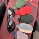 Suede Cloth Magnetic Glasses Clip for Car VisorMetal Frame, Magnetic Adsorption 2 Packs (Black)