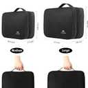 MATEIN Cable Organizer Bag, Large Travel Storage Bag Sturdy Tool Case with Handle for Phone Cord Electronics Accessories, Carrying Case for Tablet (Up to 12.9inch), Powerbank, Hard Drive, Black