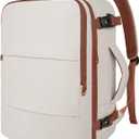 Taygeer Backpack for Women, College Backpack with Laptop Compartment & Shoe Pouch, 35l Travel Laptop Mochila Carry On Luggage, Airline Approved Personal Item Bag For Weekender Gym Hiking, Khaki White (Large, Khakiwhite)