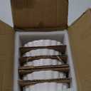 Foraineam 6 Pack 8 Ounce Porcelain Creme Brulee Ramekins Mini Fluted Quiche Dishes, 6 Inch Tart Pan Round Pie Plates for Baking, Dishwasher and Oven Safe