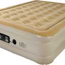 Serta Raised Air Mattress with Never Flat Pump | Luxury Inflatable Mattress with Built in Air Pump to Ensure a Good Nights Rest | Heavy Duty Blow Up Mattress with Self Inflating Pump, Queen