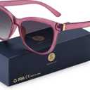 EASY READ Bifocal Reading Sunglasses for WomenFashion Sun Readers UV400 Protection(Magnification 1.00,Purple)