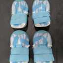 Dog Shoes for Medium Dogs, Anti Slip Senior Dog Boots for Hardwood Floors, Paw Protectors for Hot Pavement & Snow, Breathable Non Slip Dog Booties with Double Straps, Blue Size 6