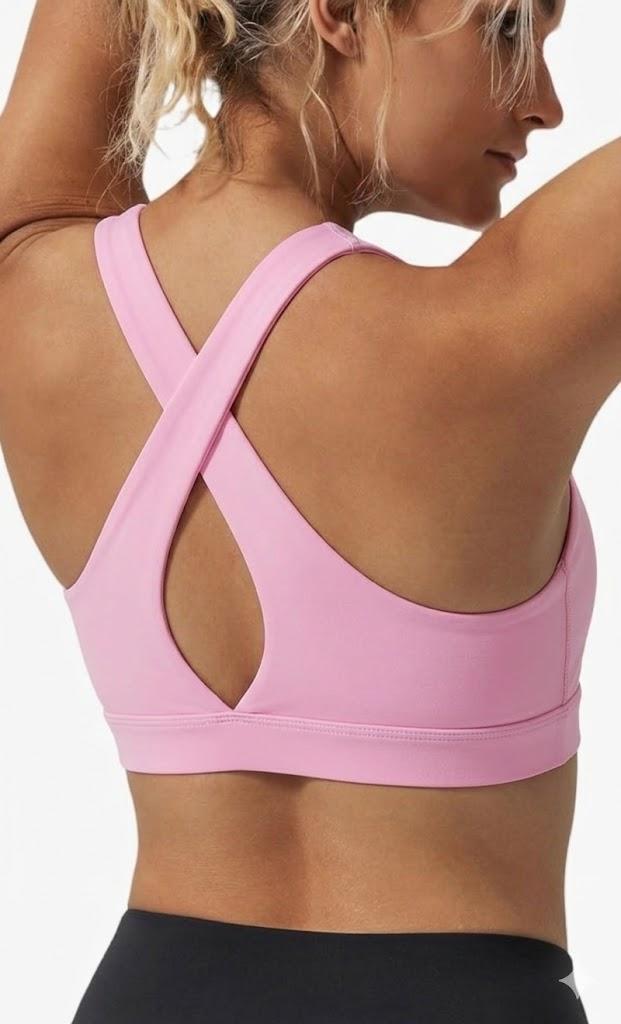 Yvette Yoga Sports Bras for Women Light Support Sexy Criss Cross Back Bra with Removable Pad Size S