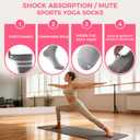 Zoe Cubby Grippy Toes Pilates Socks for Women - Non Slip Yoga Socks with Grippers, Sticky Barre Hospital Slipper Socks, 3-Pair Pack