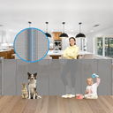 42" Tall X 100" Extra Wide Retractable Baby Gates for Large Openings Extra Tall Dog Gates for Doorways Extra Tall Pet Gate Indoor Outdoor Long Baby Gate Extra Tall Mesh Gate, Black