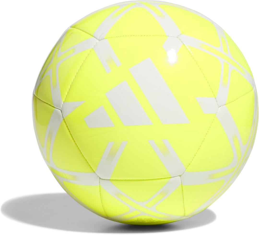 adidas Starlancer Club Soccer Ball (4, Lucid Lemon/White)