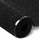 Rubber Door Mat About W3' L16' Heavy Duty Large Outdoor Indoor Mat Durable Entrance Doormat Waterproof Rubber Back Rugs for Home Entryway Patio Porch Office Business Areas (Black) (36" x 192")