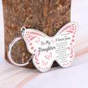 5 x Butterfly Keychain Easter Gifts for Easter Basket Stuffers College Girls 16-18 Dorm Room Essentials for Girls Sweet 16 Cute Inspirational Keychain Birthday Gifts for College Daughter Teen Girl 16-18