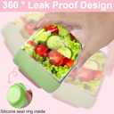 Juome Salad Pod with Dressing Container - Leakproof Salad Container for Lunch with Lid & Spoon, Reusable Salad Jar for Meal Prep & Food Storage, Suitable for Home, Outdoor Travel (Pink)