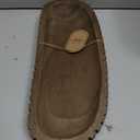 Handmade Wooden Serving Tray, Oval Shape, Natural Brown, Ridged Edge Design, Decorative Tray, Vanity, Shelf Organizer