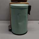 Cesun 1.2 Gallons Small Green Trash Can, Bathroom Garbage Can with Lid and Foot Pedal, Mini Round Wastebasket for Bathroom, Bedroom, Office, 4.5 Liters / 1.2 Gallons, Green