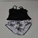 Girls Swimsuit 2 Piece Bathing Suit Criss Cross Ruched Girl Tankini Sets Printed Girls' Swimwear 11-12Yrs
