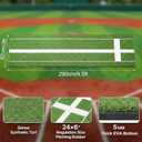Softball Pitching Mat with Pitching Rubber & Stride Line, Denser Antifade Turf, Antislip EVA Bottom 10ft x 3ft, Indoor/Outdoor Training Aid