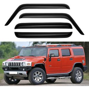 Window Visors Rain Guards Shield for 2003-2009 Hummer H2, Out-Channel Window Vent Wind Deflectors Visors Shades for 03-09 Hummer H2