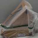 WOWLIVE Corner Bread Box for Kitchen Countertop, Large Bamboo Bread Storage Container for Homemade Bread, Farmhouse Bread Holder with Window, Multi-functional Container, Caramel