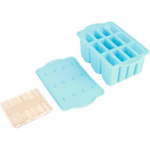 12 - Grid Tray with Lid | Food Grade Silicone & Foldable Design | Reusable Ice Cream Former for Home/Office/Bar | Dishwasher Safe, 40 to 230 (#211)