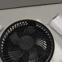 Primevolve Portable Oscillating Standing Fan,Rechargeable Battery Operated USB Floor Table Desk Fan with Remote, Bedroom Camping Travel Fans Black 7.7"