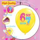 6 7 Birthday Decorations, 30 Pcs 6 7 Balloons with Ice Cream Print, 6 7 Meme Theme Party Supplies, Six Seven Balloon Set for 67 Birthday Party Decorations