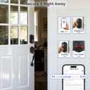 Veise VE017-H Fingerprint Smart Front Door Lock Set, App Control, 8-in-1 Keyless Entry Deadbolt with Zinc Alloy Handles, Emergency Power Port, Touchscreen Keypad, Auto Lock, Easy Install, Matte Black