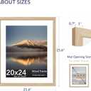 20X24 Poster Frame, Display Pictures 16X20 with Mat or 20X24 Without, Wall Hanging Frames, Natural Oak, 3 Pack