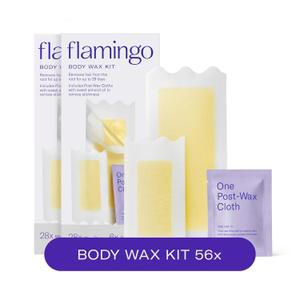 Flamingo Wax Strips for Hair Removal, Women's Body Wax Kit, Pack of 2