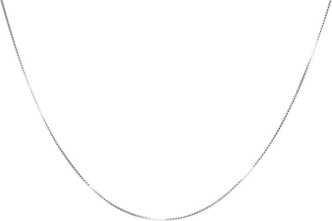 NAG.HC 925 Sterling Silver Chain 0.8MM Delicate Box Chain - Italian Necklace Chain - Tiny&Thin&Strong -Friendly Price & Quality 14"-30"