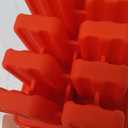 Miaowoof Homemade Popsicle Molds, 10-Cav Non-BPA Silicone Ice Pop Maker, with 50 Sticks, 50 Bags, 10 Reusable Sticks, Funnel, Brush and Ice Pop Recipe (Red)