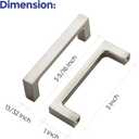 Ravinte 5 Pack Solid 3 Inch Kitchen Square Cabinet Handles Brushed Nickel Pulls Drawer Pulls Kitchen Cabinet Hardware Handles