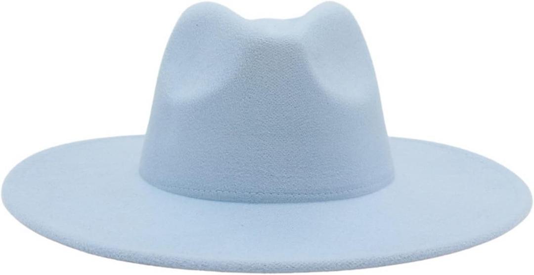 Fedora Hat Women Hat Winter Luxury Man Hats for Women (One Size, Sky Blue)