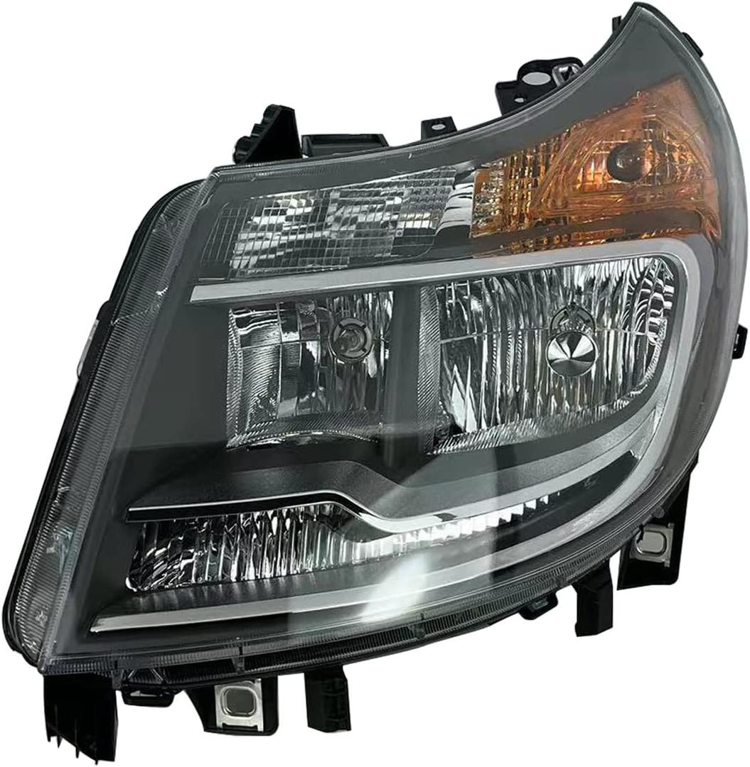 SAILIN Replacement Driver Left Side Headlight Headlamp with DRL Assemble Complete for RAM Promaster 1500 2500 3500 from 2010-2022