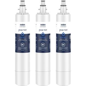 GLACIER FRESH Replacement for RPWFE, RPWF (Built-in CHIP) Refrigerator Water Filter, Compatible with GFE28GYNFS, GFE28GELDS, PFE28KELDS, PFE28KYNFS, GFD28GELDS, PWE23KELDS, PWE23KMKES, 3 Pack