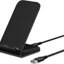 Wireless Charger Samsung Fast Charging Stand for Samsung Galaxy S25 S24 Ultra S24+ S24 S23 FE S22 S21 S20 S10, 15W Android Phone Wireless Charger Stand for Pixel 9 Pro XL Fold 8a 7 Pro, iPhone 16 15 (Black)
