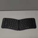 Ergonomic Foldable Keyboard and Mouse Combo, 2.4G+Dual Bluetooth Rechargeable Folding Keyboard Mouse for Travel and Business, Split Design, Portable Size for Laptop iPads Tablet Smartphone
