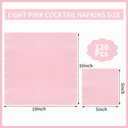 2 x NatNarr 120 Pcs Cocktail Napkins Pink Mothers Day Napkins Disposable Light Pink Dessert Beverage Party Napkin for Girls Birthday, Bridal Baby Shower, Mothers Day, 5 x 5 Inch