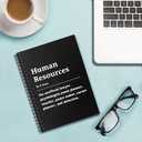 Human Resources Definition 160 Blank Pages Spiral Notebook, Funny Notebook Gift for Human Resources HR Manager, HR Appreciation Gift, Recruiter Gift, HR Coworker Gift